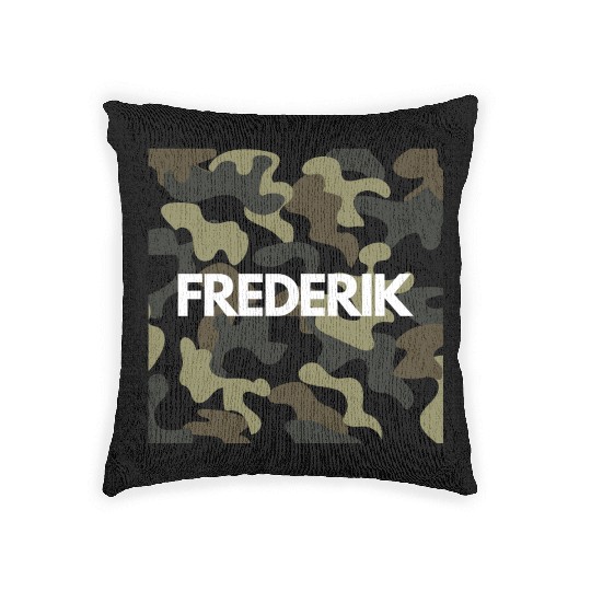 Frederik Name Woven Pillows Men Good Quality Camouflage