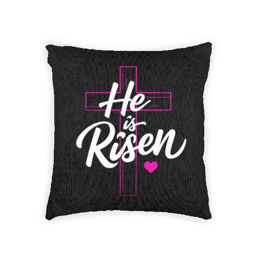 He is Risen Woven Pillows