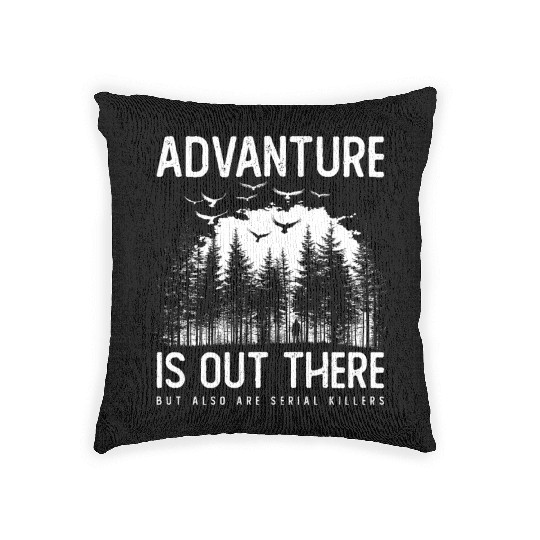 Crime Serial Killer True Crime Satire Hiking Woven Pillows
