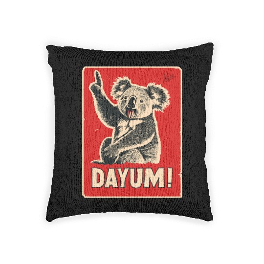 Dayum! – Funny Koala Reaction Woven Pillows