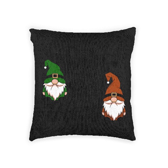 Dibs On The Red Head Irish Gnomes Funny Saint Patr Woven Pillows