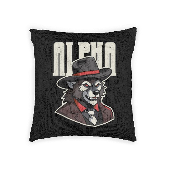 Alpha Wolf – No Beta Behavior Woven Pillows