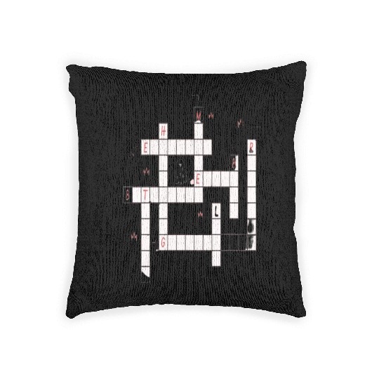 Preppy Crossword Woven Pillows – Stylish & Fun Word Puzzl