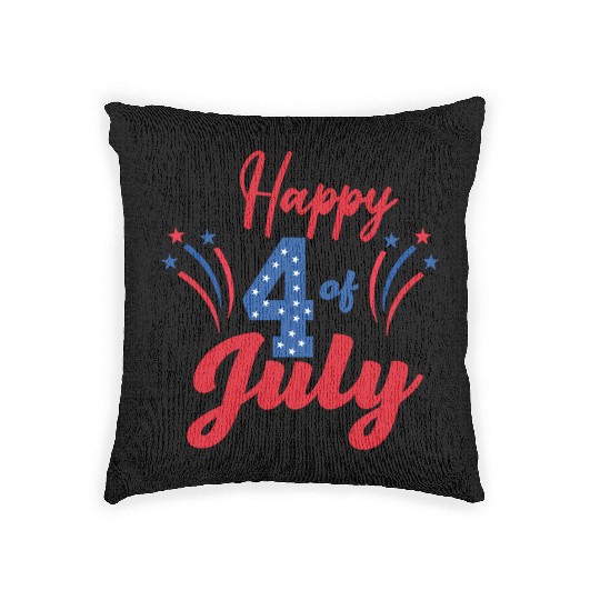 Happy 4th Of July Woven Pillows