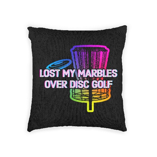 Lost My Marbles Over Disc Golf Sports Golfer Games Woven Pillows