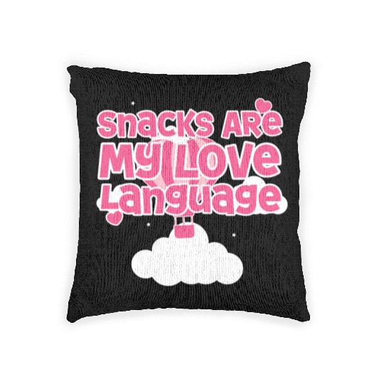 Snacks Are My Love Language Woven Pillows