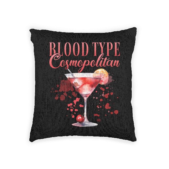 Cocktail Bartender Blood Type Cosmopolitan Woven Pillows