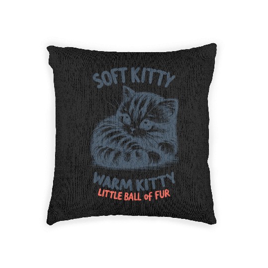 Soft Kitty Woven Pillows