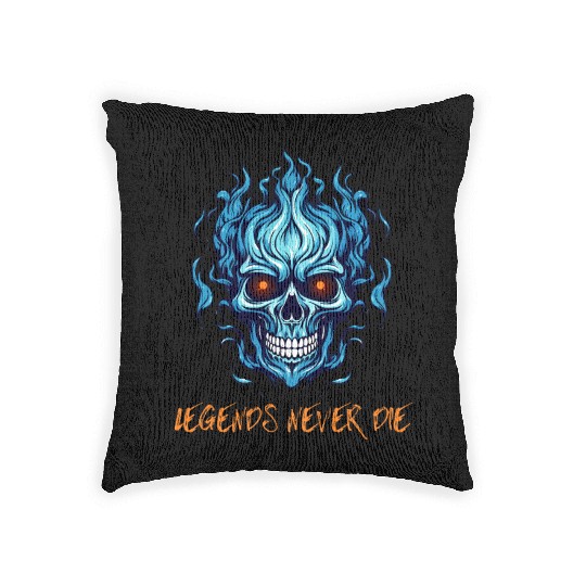 Legends never die Woven Pillows