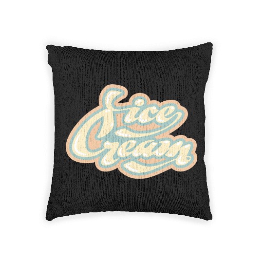 Whimsical Ice Cream Delight Woven Pillows