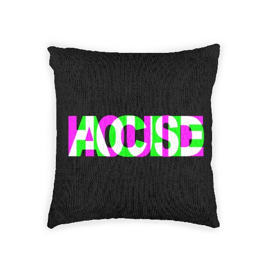 Acid House Techno Raver Woven Pillows