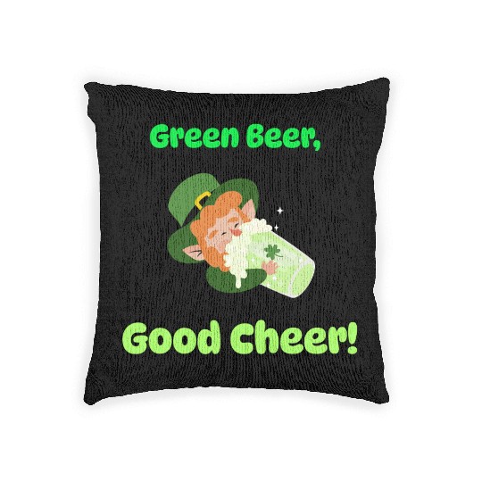 Green Beer Good Cheer Woven Pillows
