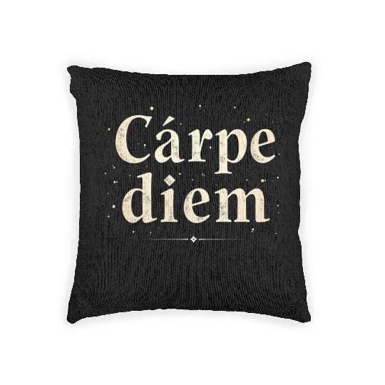 Carpe Diem Seize the Moment Woven Pillows