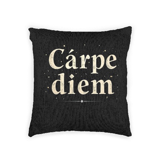 Carpe Diem Seize the Moment Woven Pillows