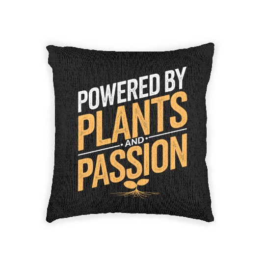 Powered By Plants And Passion Vegan Vegetarian Woven Pillows
