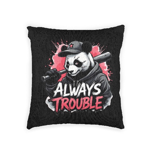Gangster Panda Panda Bear Pandas Woven Pillows