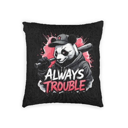 Gangster Panda Panda Bear Pandas Woven Pillows