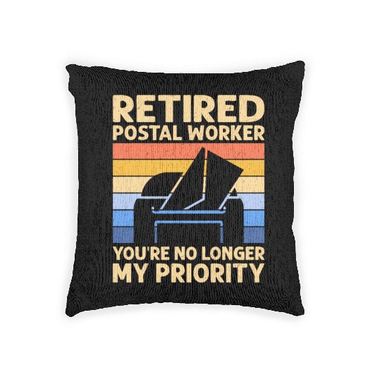 Retired Postal Worker Postal Worker Mailman Woven Pillows
