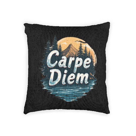 Carpe Diem Adventure Awaits Woven Pillows