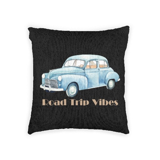 “Road Trip Vibes – Adventure on the Open Road” Woven Pillows