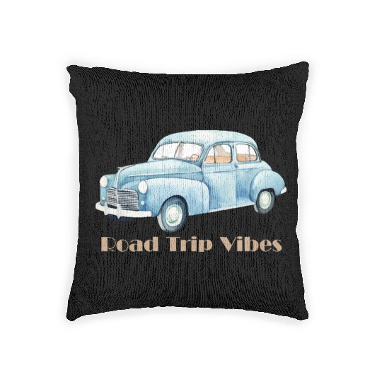 “Road Trip Vibes – Adventure on the Open Road” Woven Pillows
