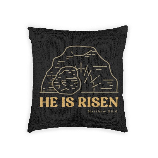 He Is Risen Woven Pillows