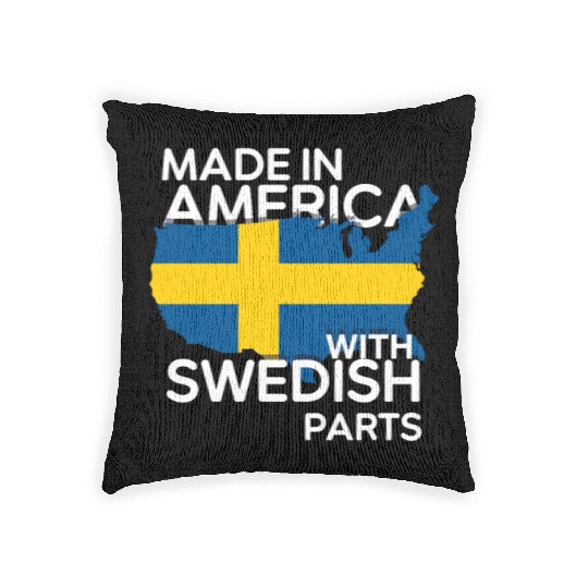 Made In America With Swedish Parts USA US Woven Pillows