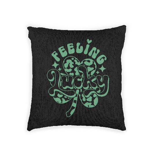 Feeling Lucky | St. Patrick’s Day Clover Leaf Woven Pillows