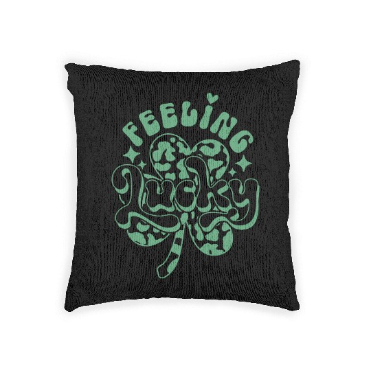 Feeling Lucky | St. Patrick’s Day Clover Leaf Woven Pillows