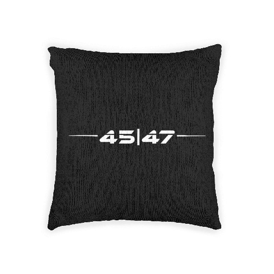 45 47 trump usa flag Woven Pillows