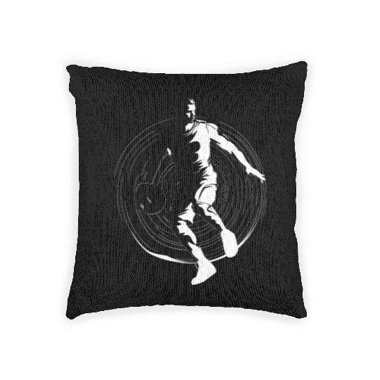 Basketball Boy Drawing Woven Pillows