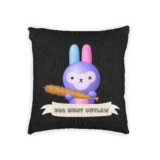 Egg Hunt Outlaw Easter Woven Pillows