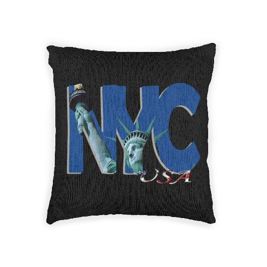 Art of Statue of Liberty Woven Pillows