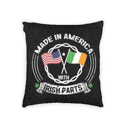 Made In America With Irish Parts USA US Woven Pillows