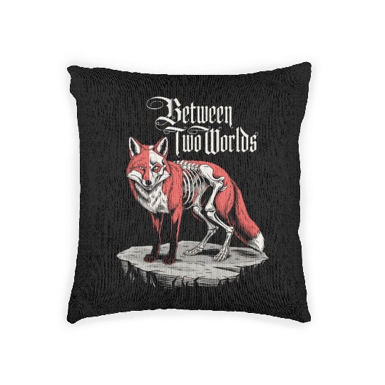 Dark Cottagecore Between Two Worlds Fox Woven Pillows