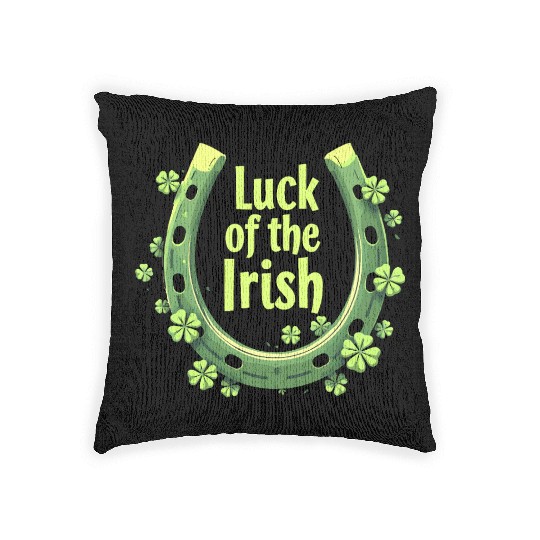 Luck of the Irish Horseshoe Design Woven Pillows