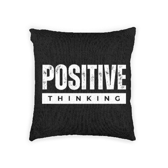Positive Thinking Inspirational Quote Woven Pillows