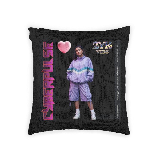 Y2K Vibes Cyberpulse Retro Woven Pillows