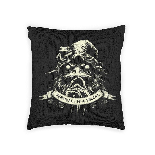 Thinker Frog Woven Pillows