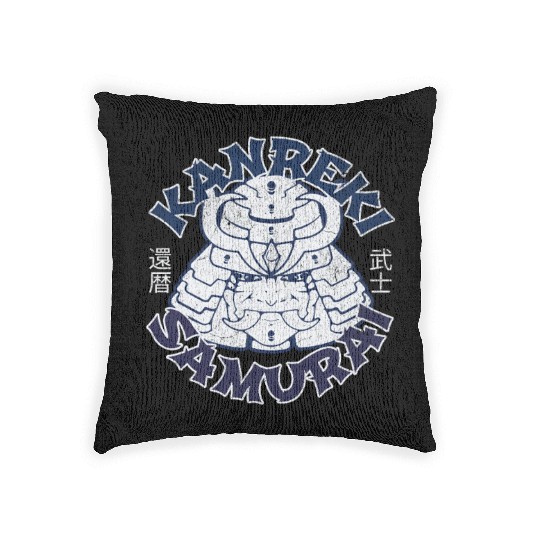 Kanreki 60th Birthday Japanese Samurai Woven Pillows