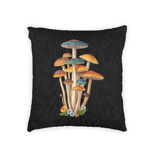 Mushroom Wonderland Woven Pillows