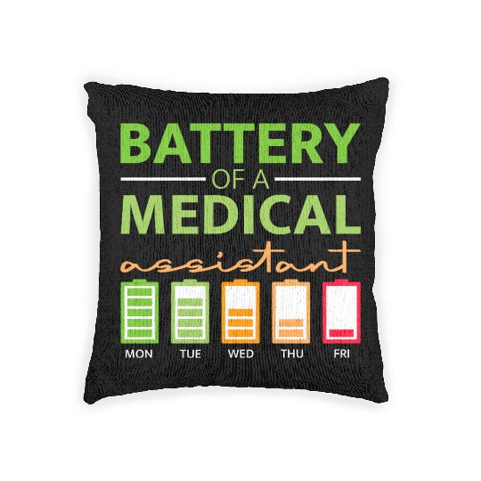 Battery Of A Medical Assistant Woven Pillows