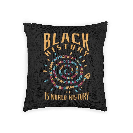 trend black history world history Woven Pillows pr et ai