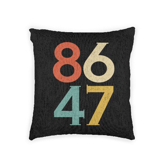 8647 Anti Trump Retro Vintage, 86 47 Woven Pillows