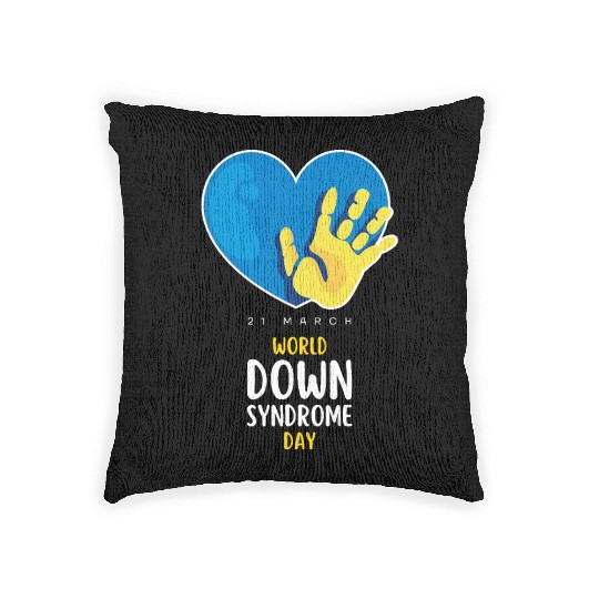 World Down Syndrome Awareness Men Women Kids Woven Pillows
