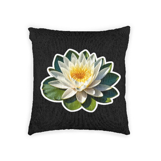 A beautiful Water Lily Woven Pillows