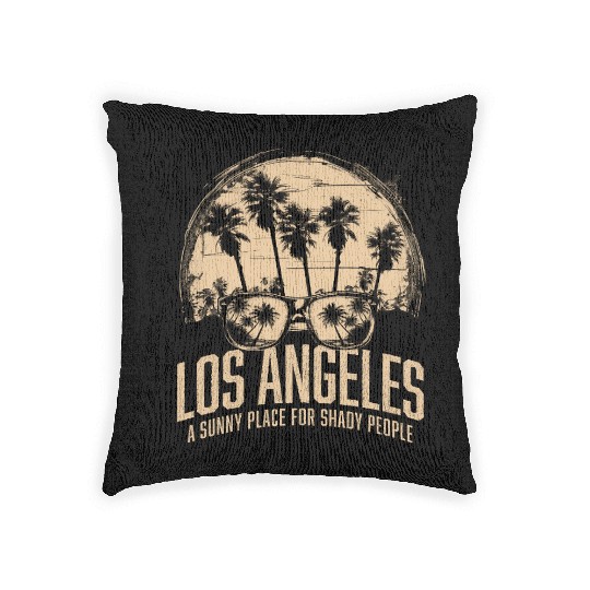 Funny Los Angeles souvenir Woven Pillows Sunny Place