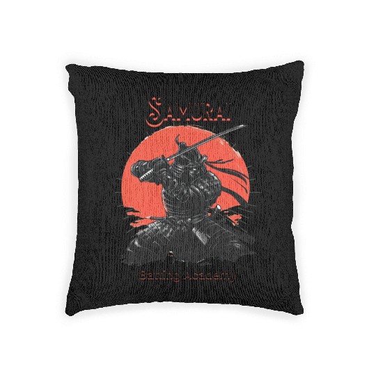 Samurai batting academy Woven Pillows