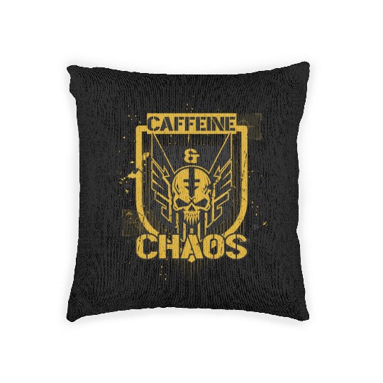 Caffeine & Chaos Woven Pillows