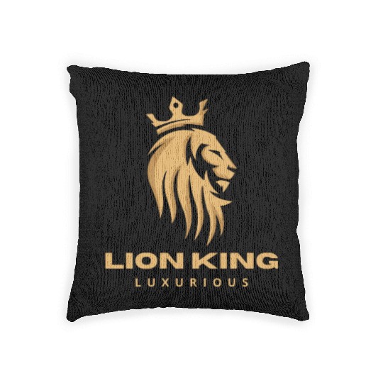 Cream gold for lions ( lion logo) Woven Pillows